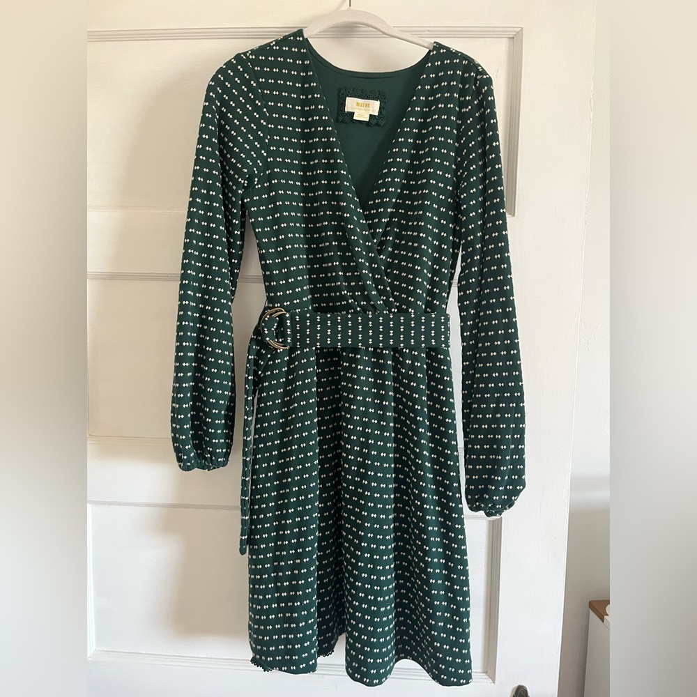 Dark Green Long Sleeve Dress
